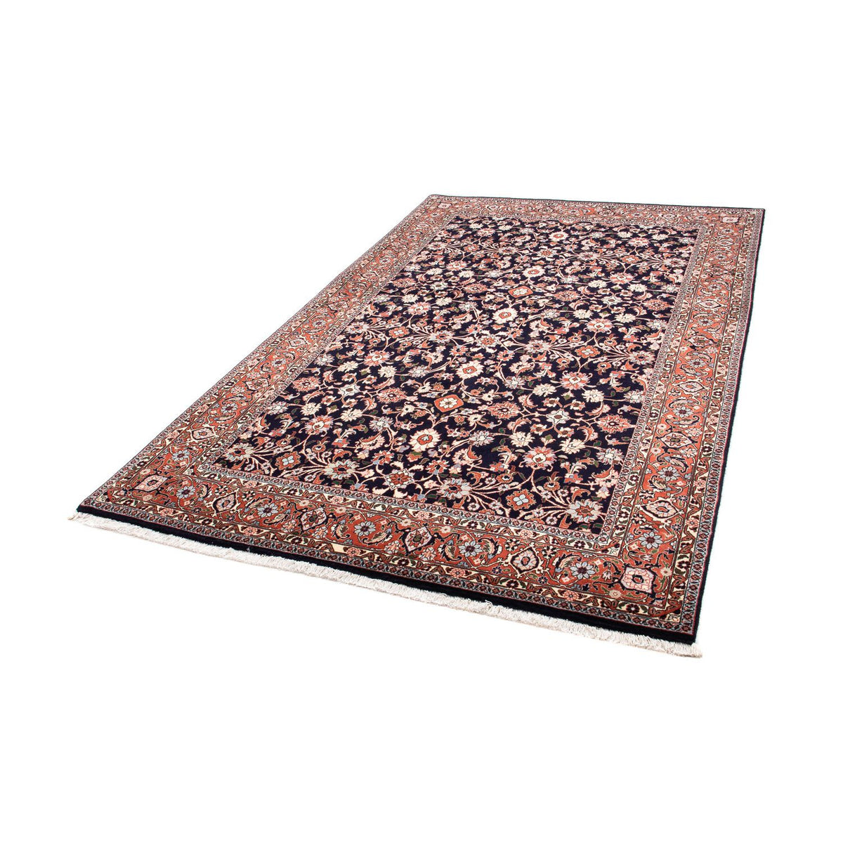 Tapis persan - Bidjar - 245 x 151 cm - bleu foncé