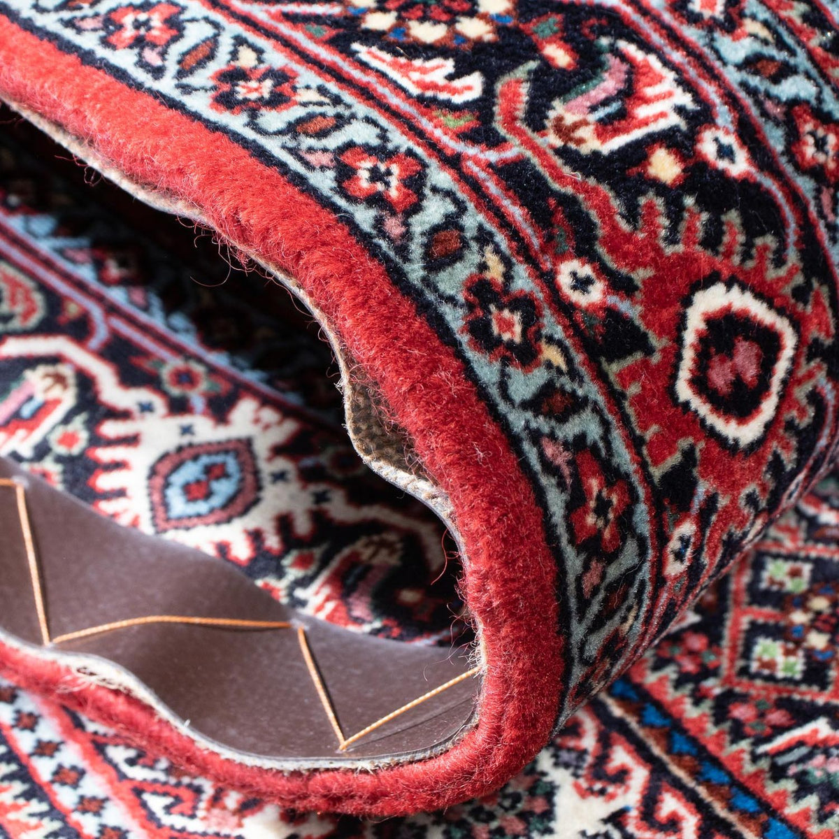 Tapis de couloir Tapis persan - Bidjar - 201 x 74 cm - rouge