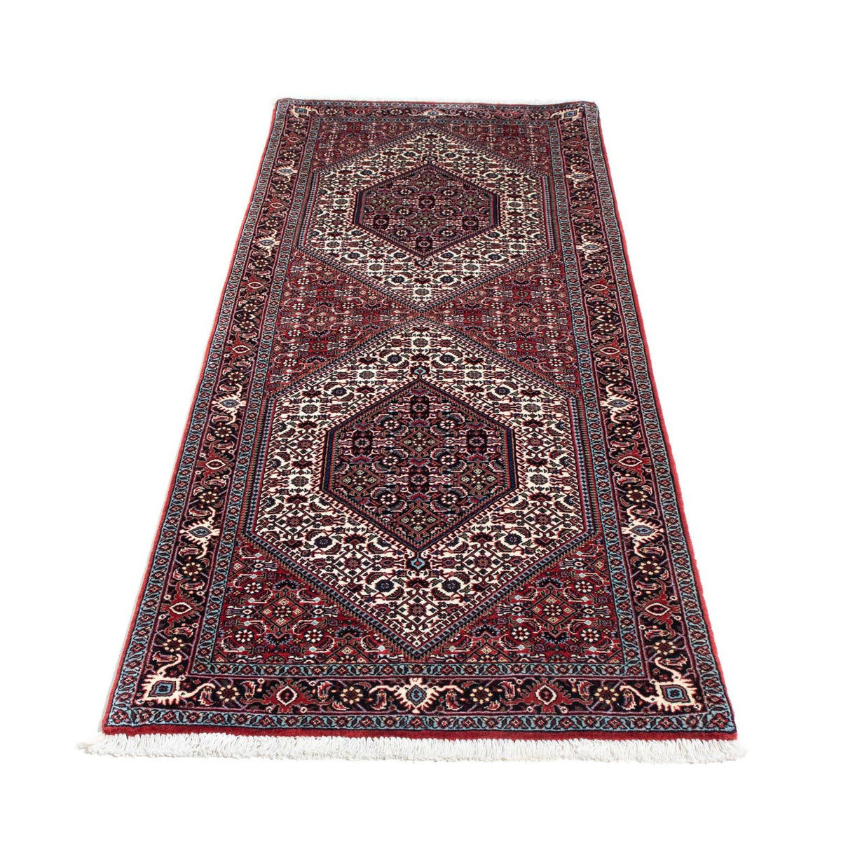 Tapis de couloir Tapis persan - Bidjar - 201 x 74 cm - rouge