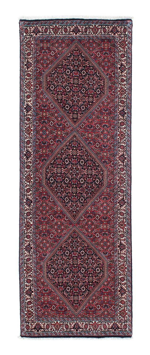 Tapis de couloir Tapis persan - Bidjar - 211 x 77 cm - bleu foncé