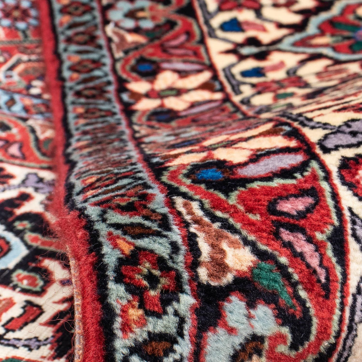 Tapis persan - Bidjar - 292 x 250 cm - rouge clair