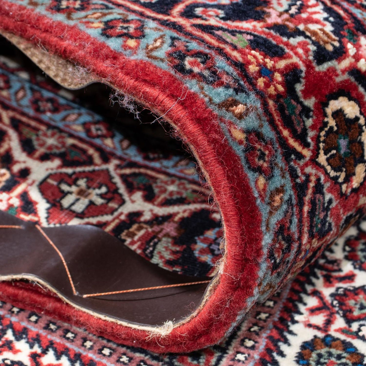 Tapis de couloir Tapis persan - Bidjar - 290 x 83 cm - rouge