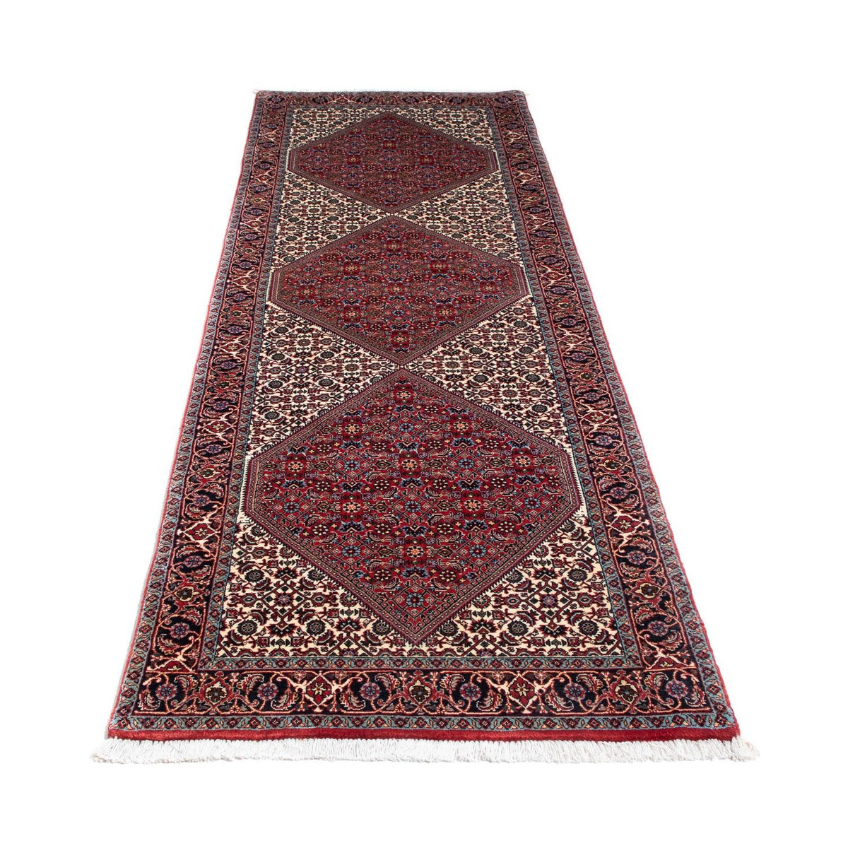 Tapis de couloir Tapis persan - Bidjar - 290 x 83 cm - rouge