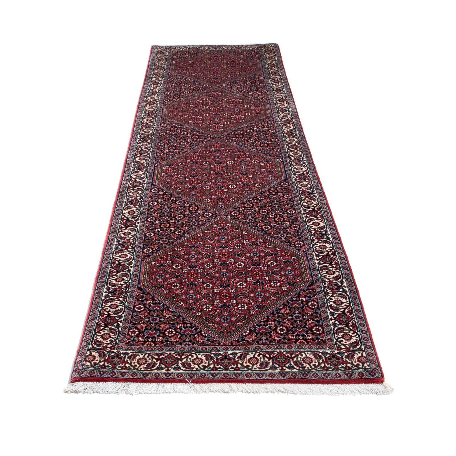 Tapis de couloir Tapis persan - Bidjar - 310 x 80 cm - rouge