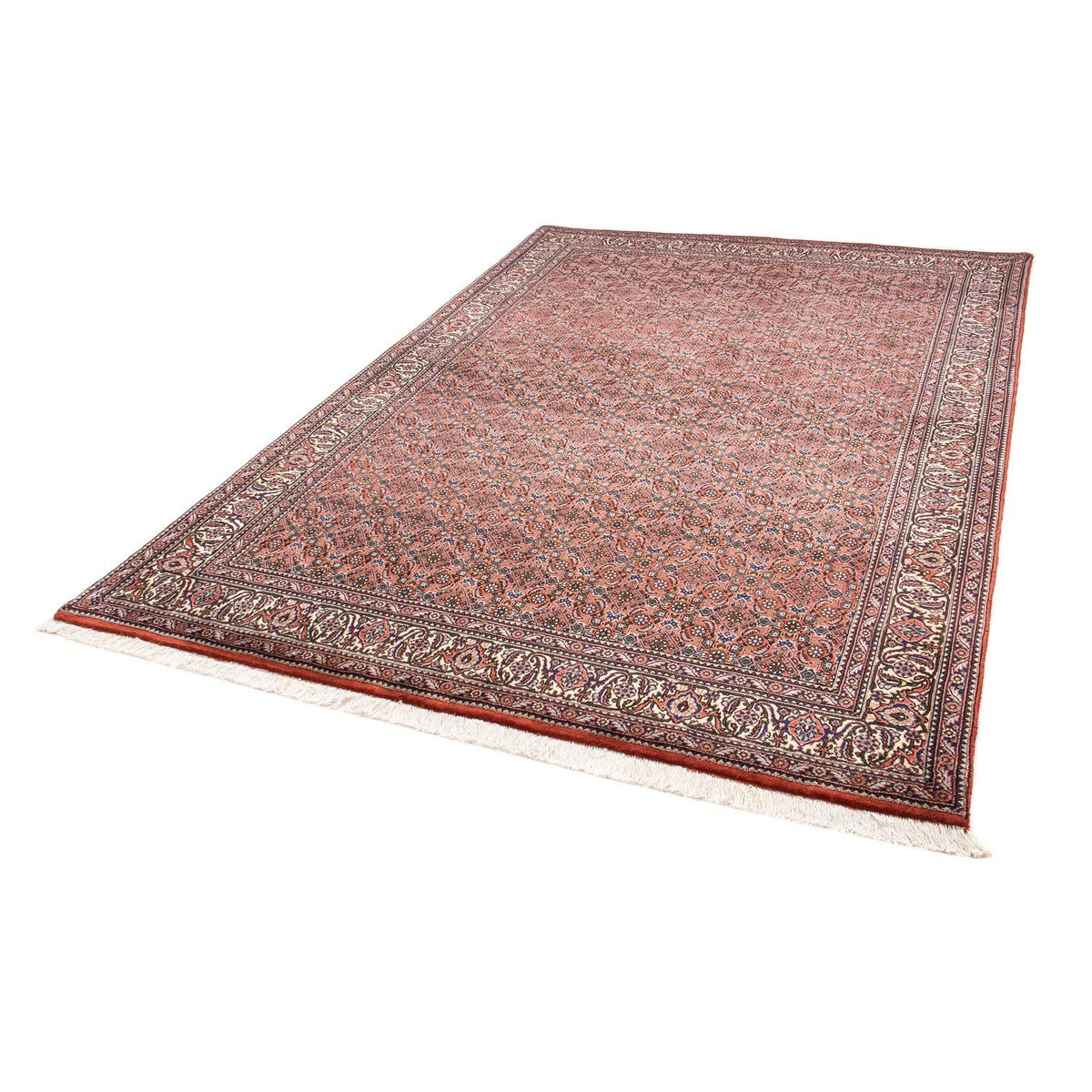 Tapis persan - Bidjar - 239 x 168 cm - rouge clair