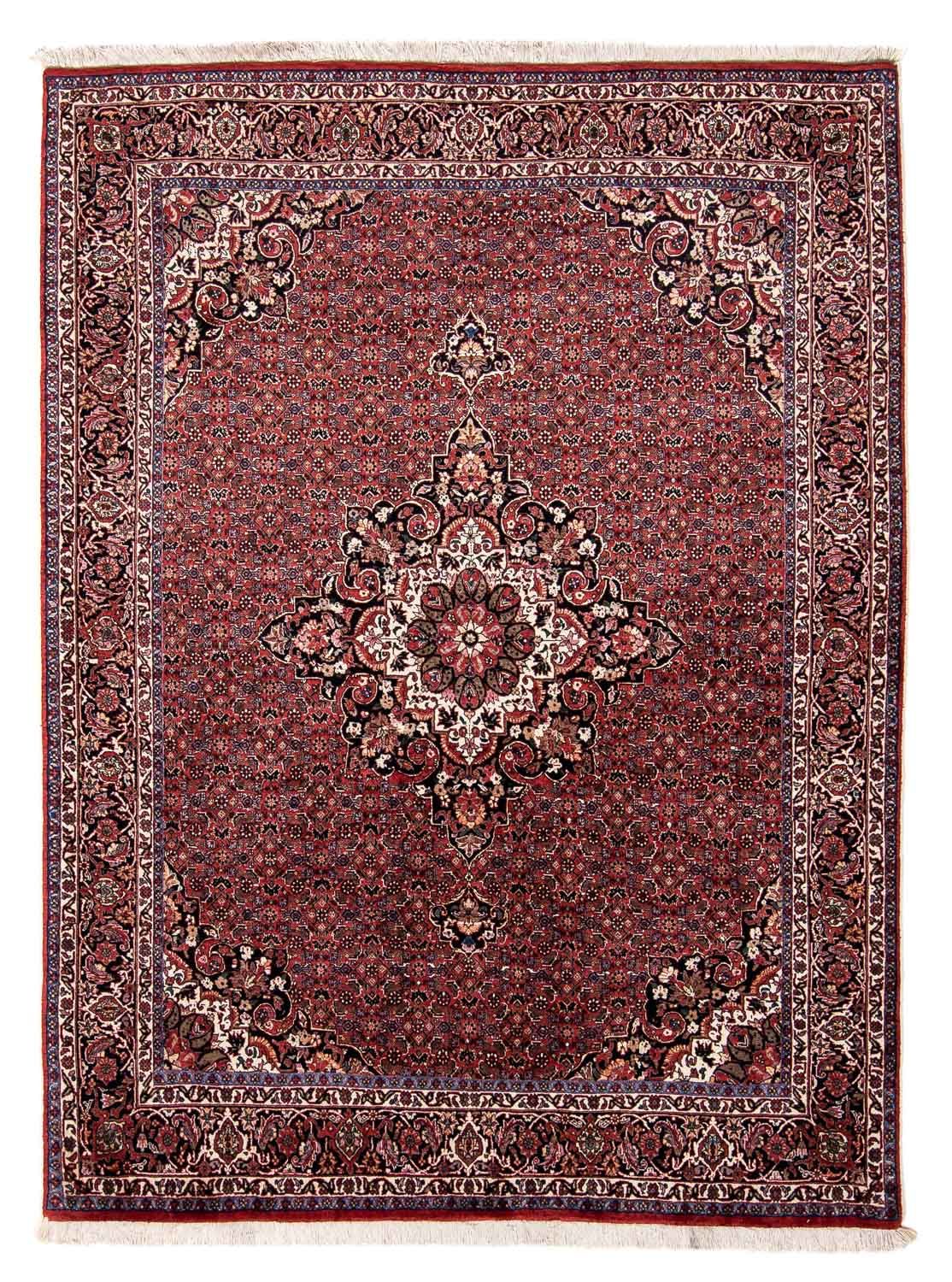 Tapis persan - Bidjar - 230 x 175 cm - rouge foncé
