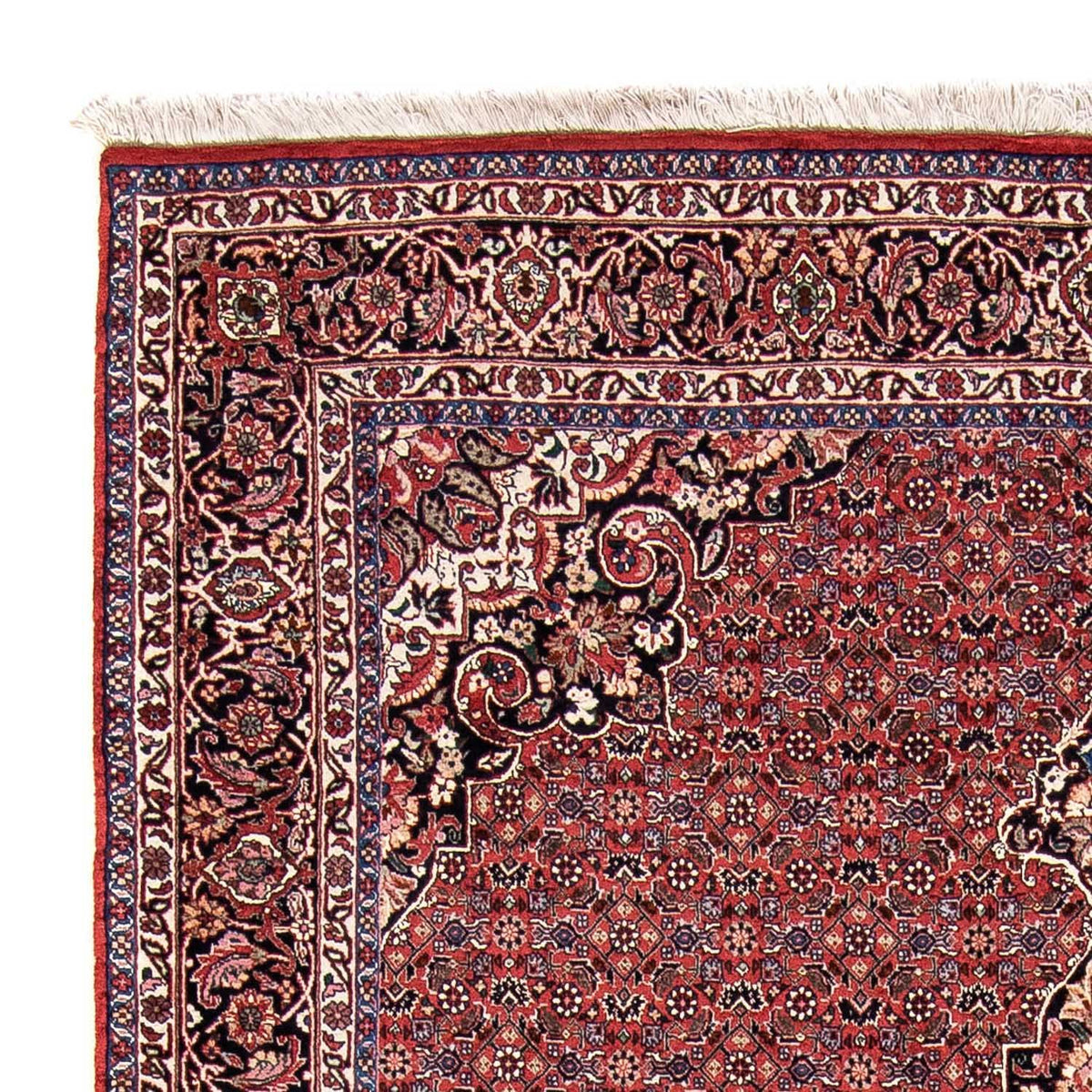Tapis persan - Bidjar - 230 x 175 cm - rouge foncé