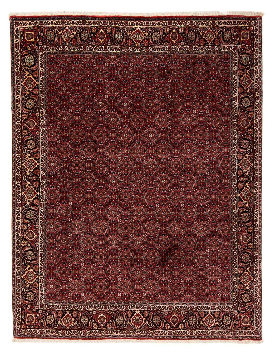 Tapis persan - Bidjar - 246 x 200 cm - rouge foncé