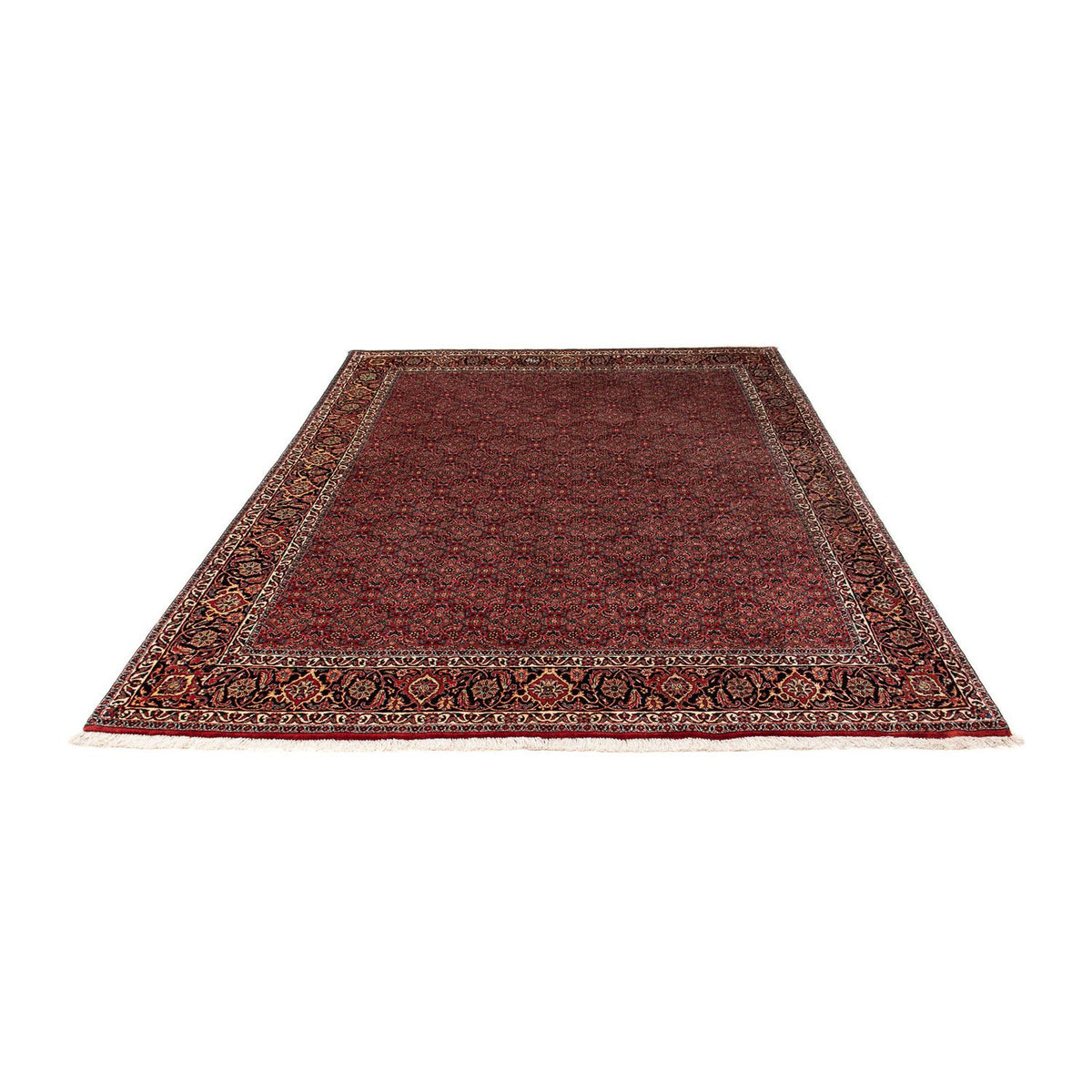 Tapis persan - Bidjar - 246 x 200 cm - rouge foncé