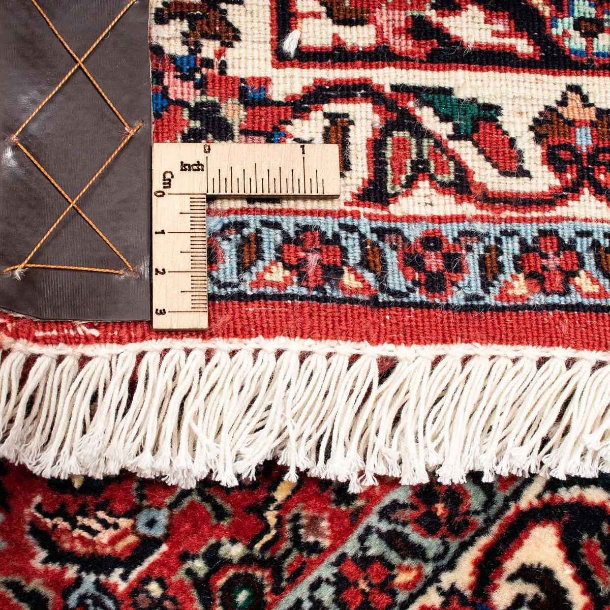 Tapis persan - Bidjar - 246 x 200 cm - rouge foncé