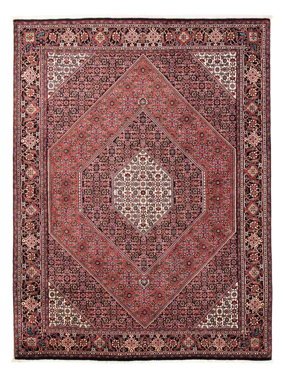 Tapis persan - Bidjar - 234 x 168 cm - rouge clair