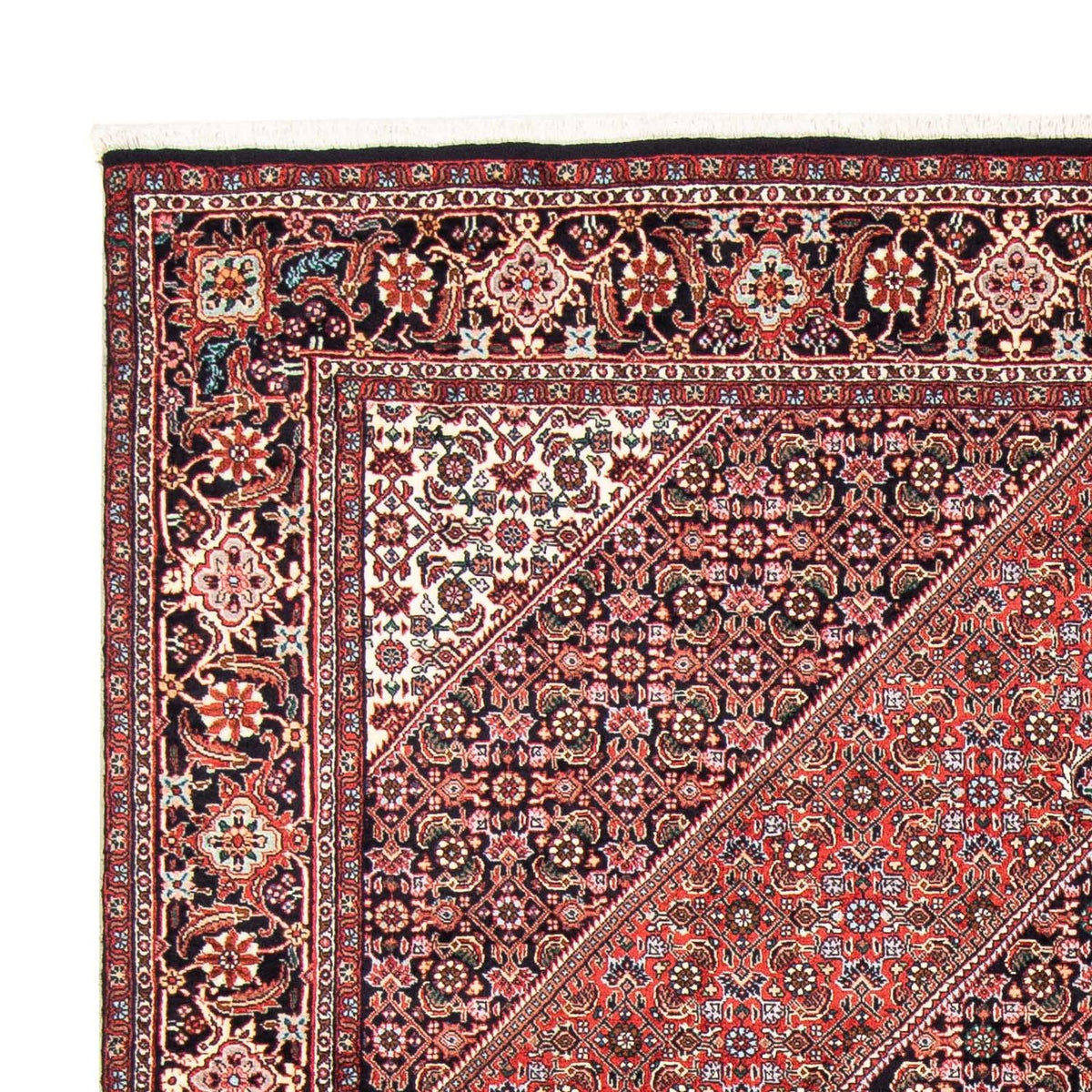 Tapis persan - Bidjar - 234 x 168 cm - rouge clair