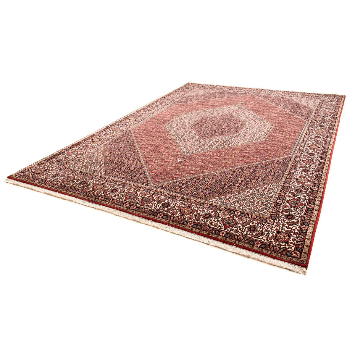 Tapis persan - Bidjar - 360 x 250 cm - rouge foncé