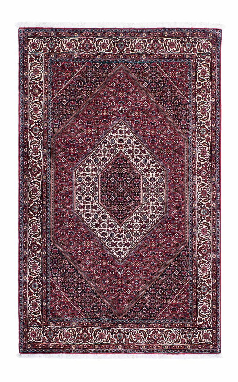 Tapis persan - Bidjar - 205 x 130 cm - rouge foncé