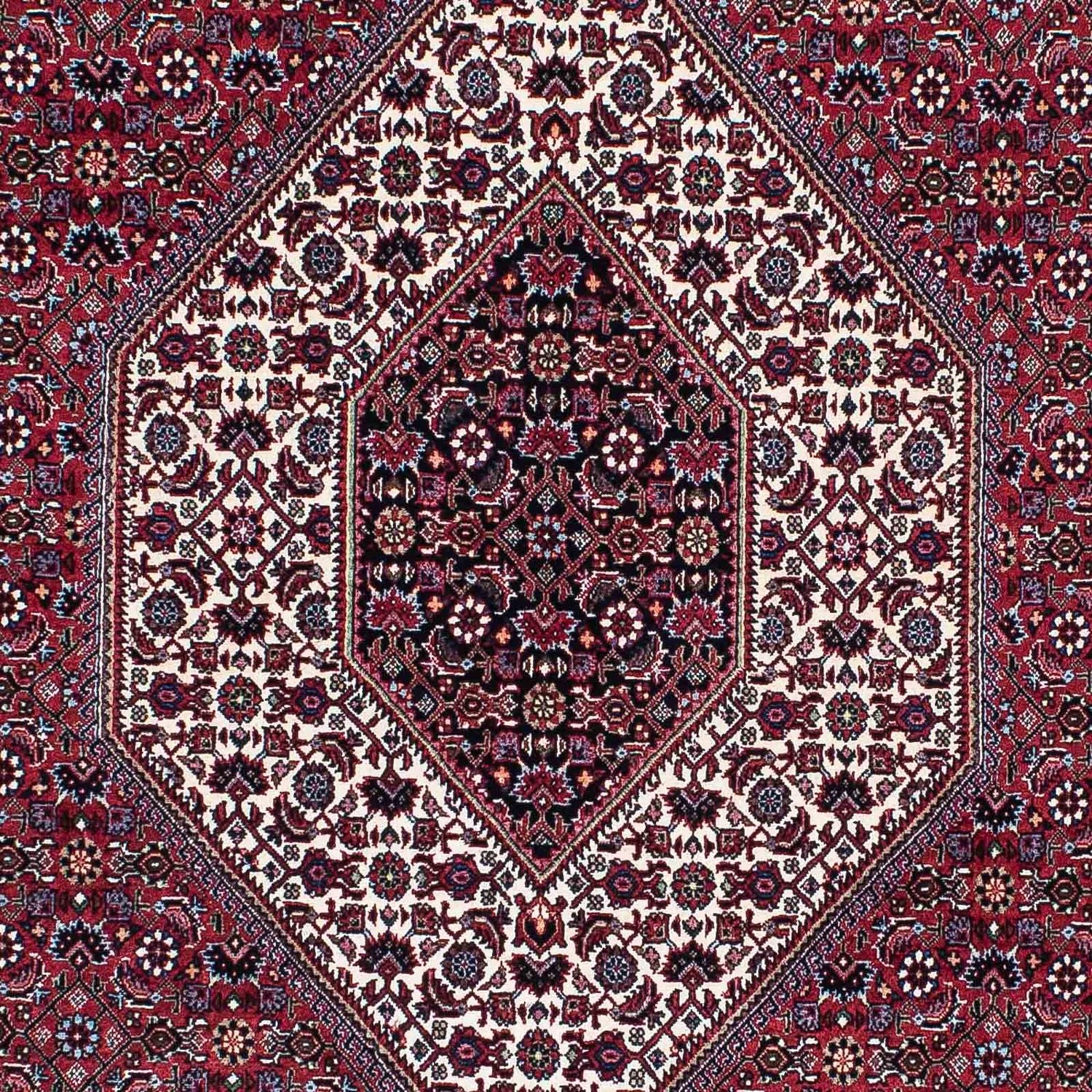 Tapis persan - Bidjar - 205 x 130 cm - rouge foncé