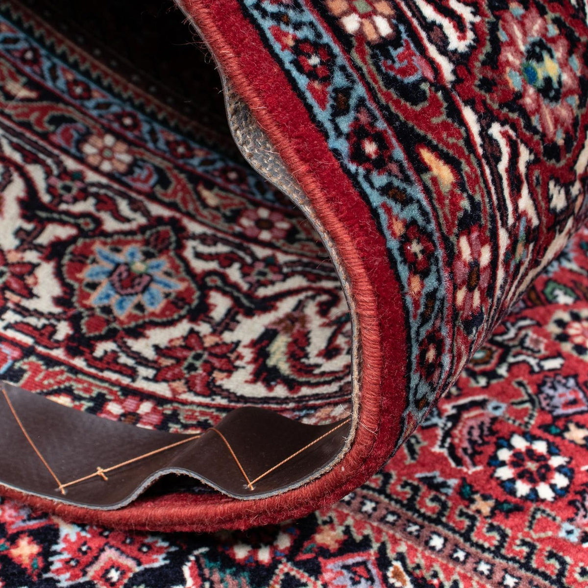 Tapis persan - Bidjar - 205 x 130 cm - rouge foncé