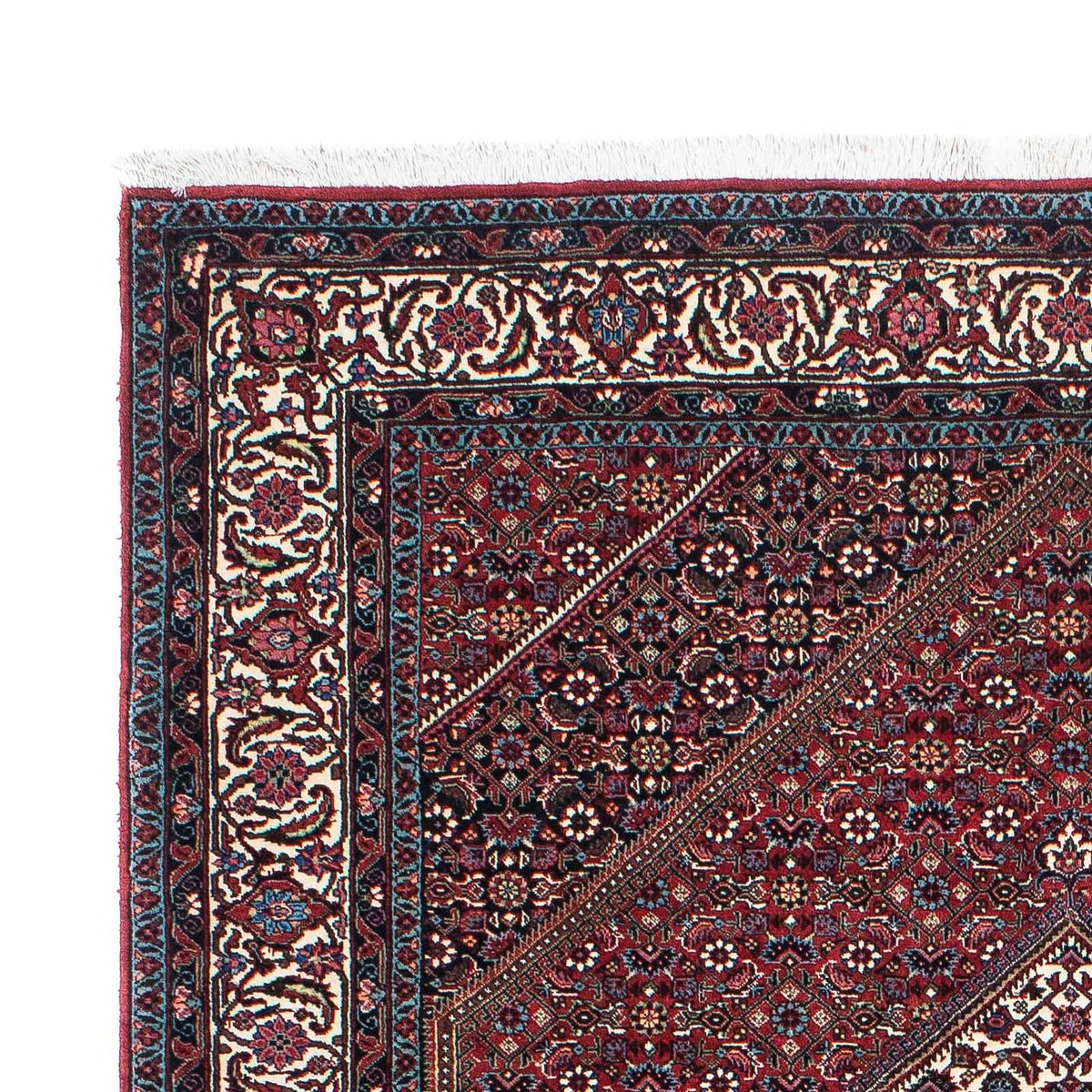 Tapis persan - Bidjar - 209 x 140 cm - rouge clair