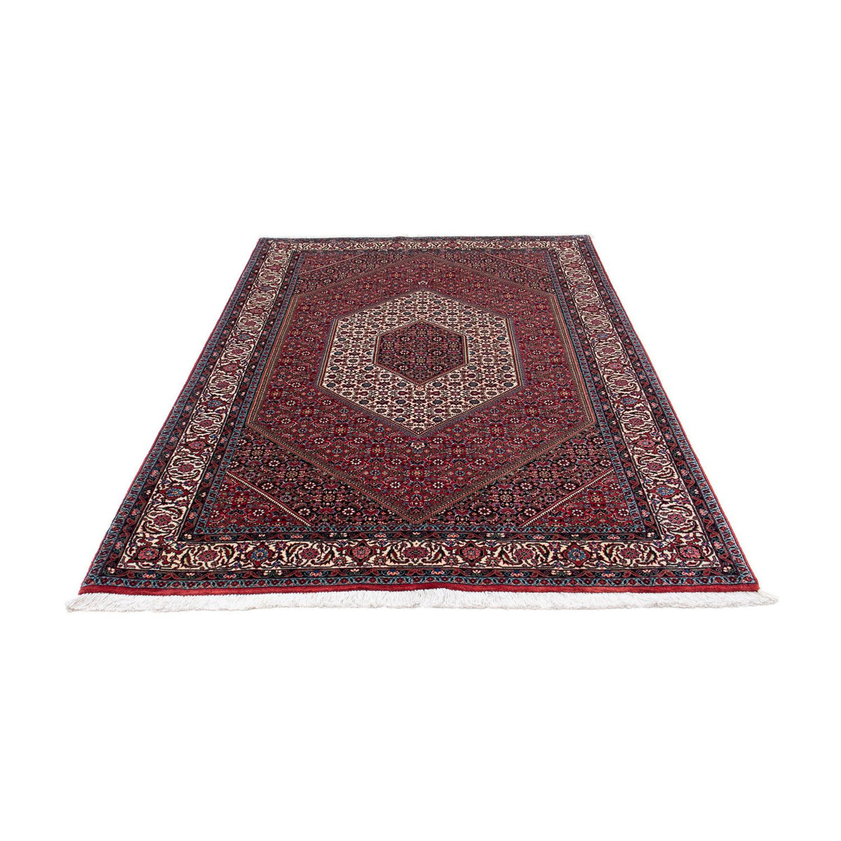 Tapis persan - Bidjar - 209 x 140 cm - rouge clair