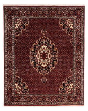 Tapis persan - Bidjar - 257 x 203 cm - rouge foncé