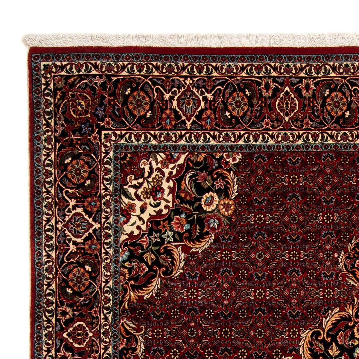 Tapis persan - Bidjar - 257 x 203 cm - rouge foncé