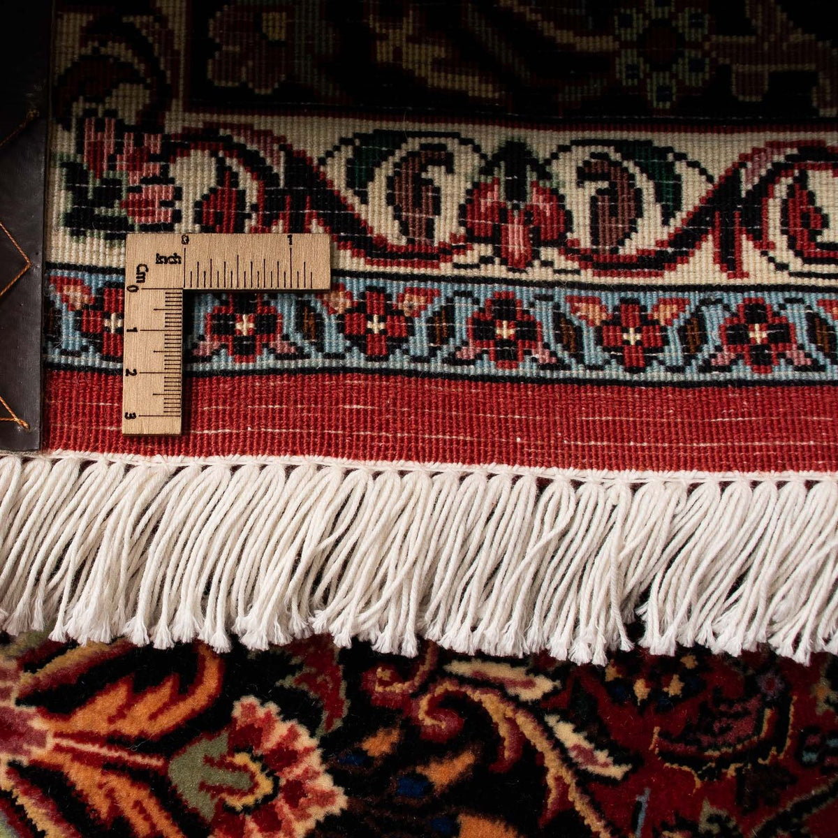 Tapis persan - Bidjar - 257 x 203 cm - rouge foncé