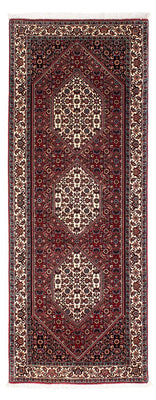 Tapis de couloir Tapis persan - Bidjar - 210 x 73 cm - rouge foncé