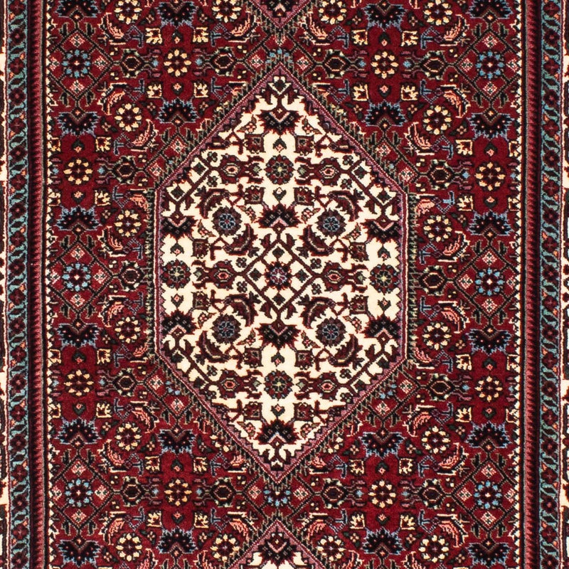 Tapis de couloir Tapis persan - Bidjar - 210 x 73 cm - rouge foncé