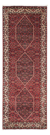 Tapis de couloir Tapis persan - Bidjar - 200 x 74 cm - rouge foncé