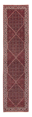 Tapis de couloir Tapis persan - Bidjar - 350 x 83 cm - rouge foncé