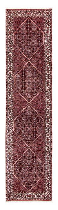 Tapis de couloir Tapis persan - Bidjar - 350 x 83 cm - rouge foncé