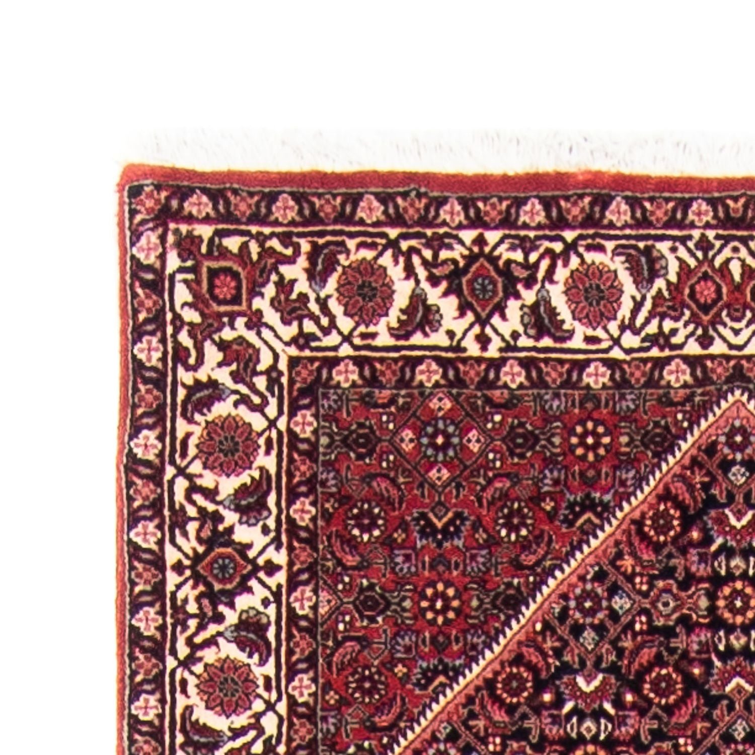 Tapis de couloir Tapis persan - Bidjar - 350 x 83 cm - rouge foncé