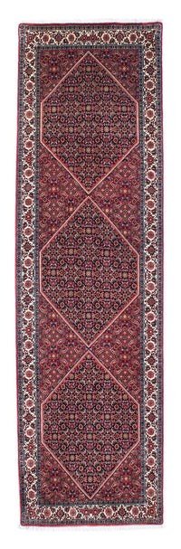 Tapis de couloir Tapis persan - Bidjar - 291 x 84 cm - rouge foncé
