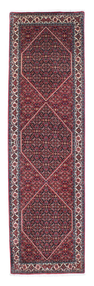 Tapis de couloir Tapis persan - Bidjar - 291 x 84 cm - rouge foncé