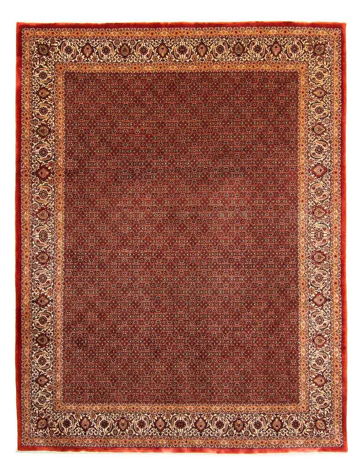Tapis persan - Bidjar - 384 x 300 cm - rouge foncé