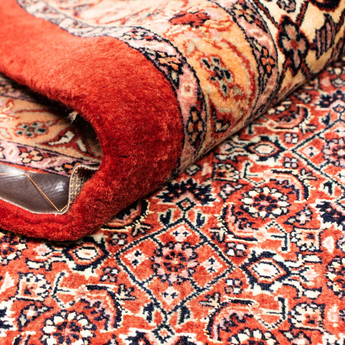 Tapis persan - Bidjar - 384 x 300 cm - rouge foncé