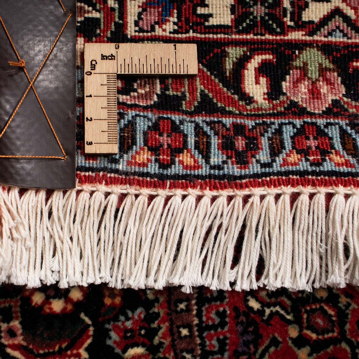 Tapis persan - Bidjar - 251 x 202 cm - rouge foncé