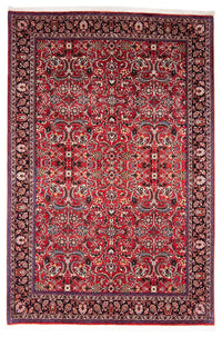 Tapis persan - Bidjar - 242 x 175 cm - rouge foncé