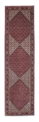Tapis de couloir Tapis persan - Bidjar - 317 x 88 cm - rouge clair