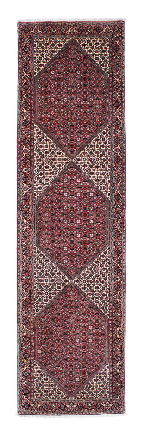 Tapis de couloir Tapis persan - Bidjar - 317 x 88 cm - rouge clair