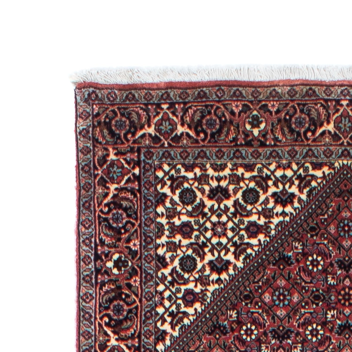 Tapis de couloir Tapis persan - Bidjar - 317 x 88 cm - rouge clair