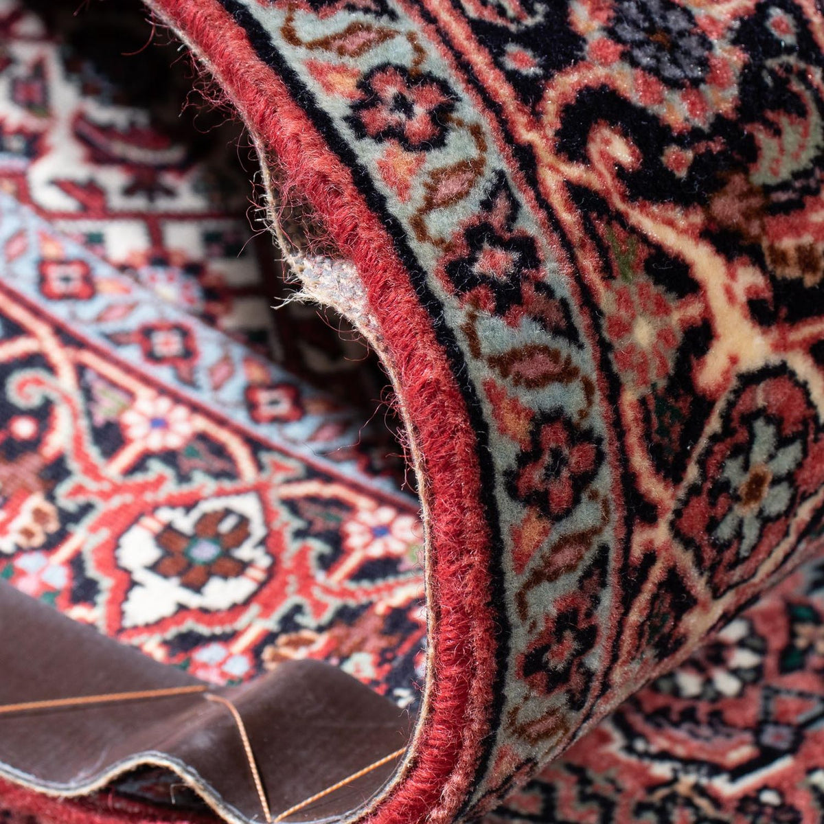 Tapis de couloir Tapis persan - Bidjar - 317 x 88 cm - rouge clair