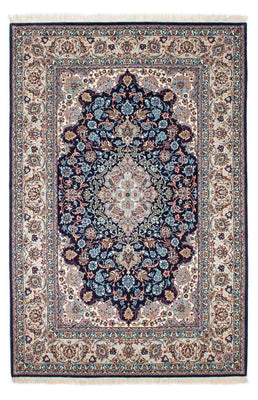 Tapis persan - Isfahan - Premium - 226 x 149 cm - bleu foncé