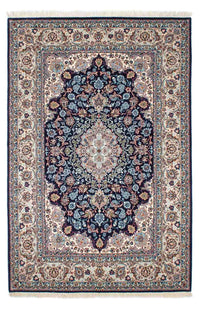 Tapis persan - Isfahan - Premium - 226 x 149 cm - bleu foncé