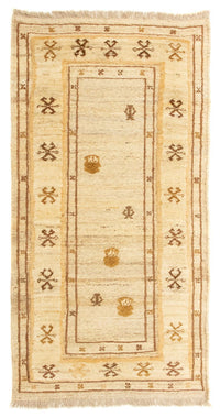 Tapis Gabbeh - Persan - 142 x 73 cm - beige