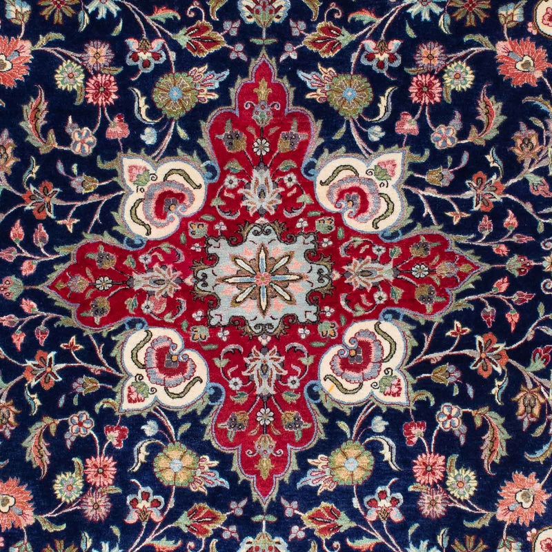 Tapis persan - Ghom - 215 x 139 cm - bleu foncé