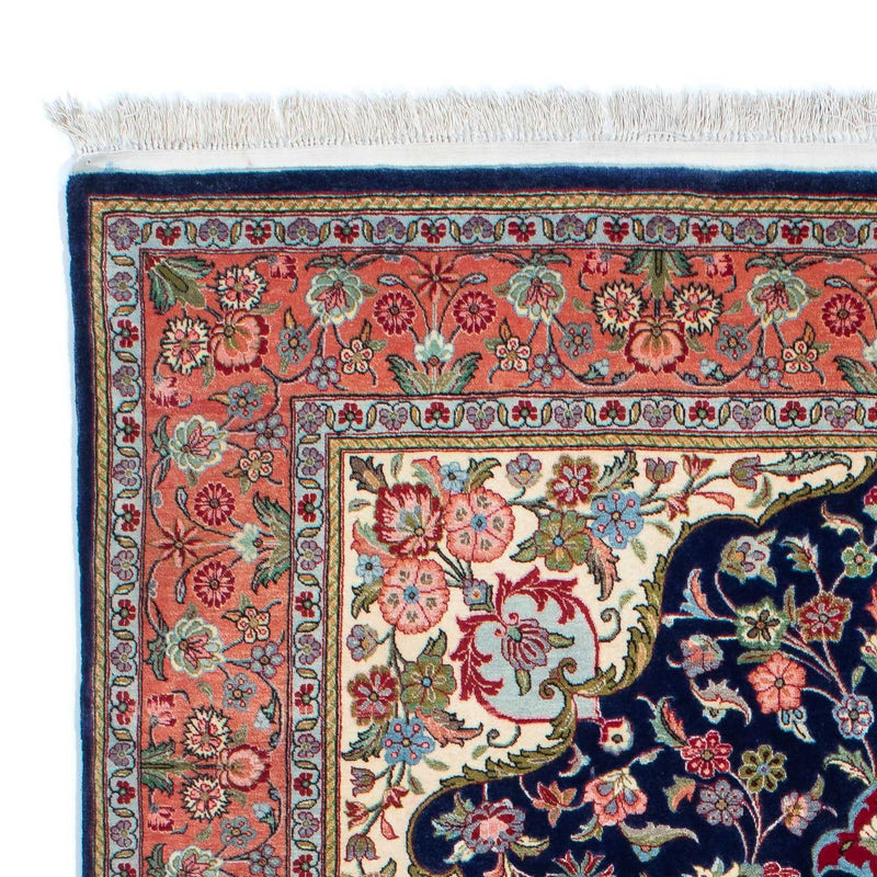 Tapis persan - Ghom - 215 x 139 cm - bleu foncé