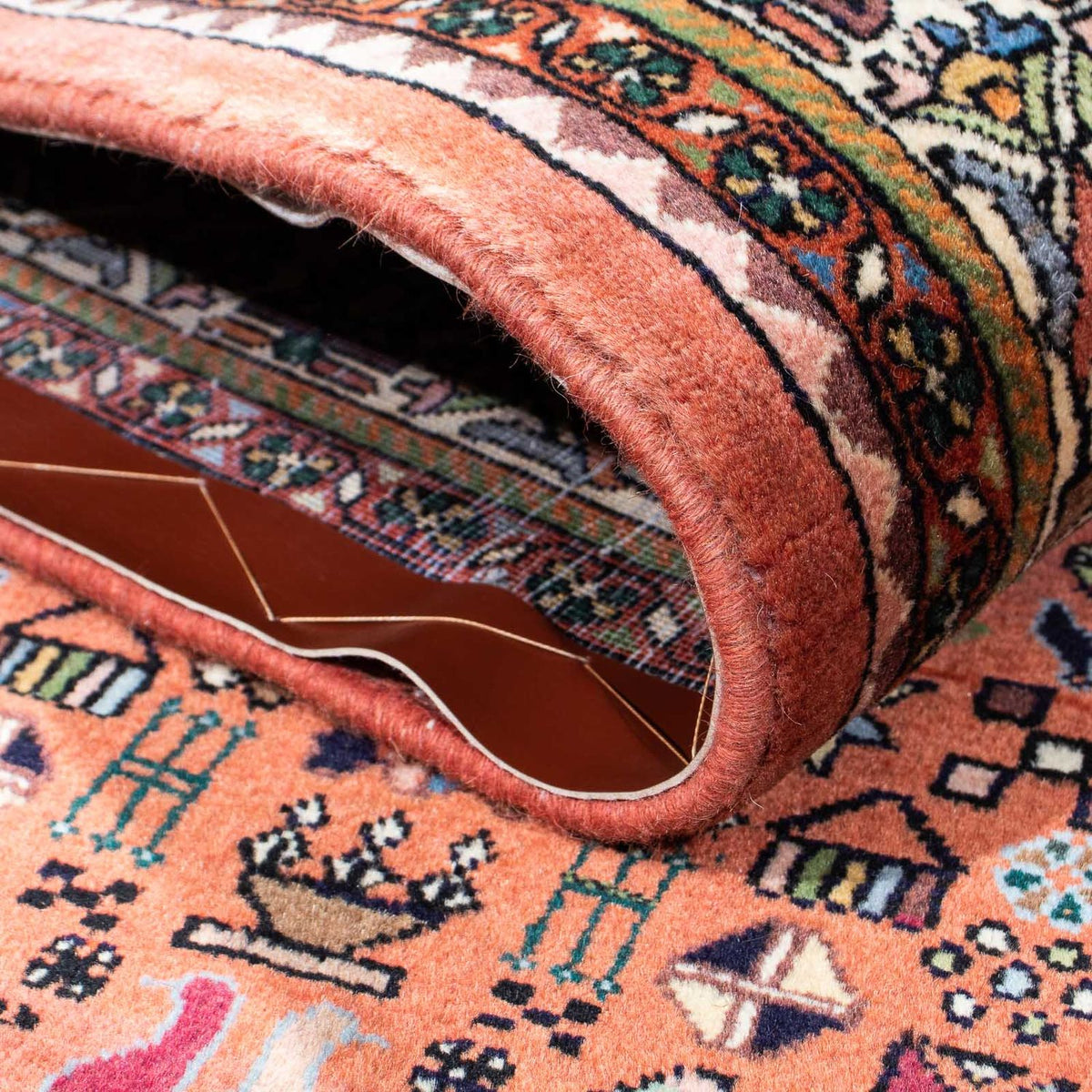 Tapis Gabbeh - Persan Kashkuli - 240 x 167 cm - rouille