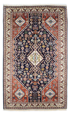 Tapis Gabbeh - Persan Kashkuli - 250 x 152 cm - bleu foncé