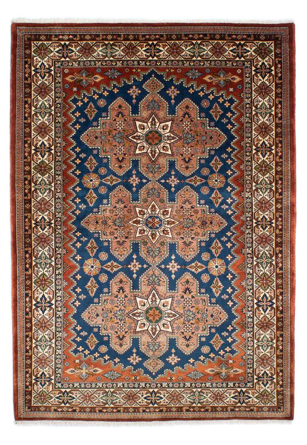 Tapis Gabbeh - Persan Kashkuli - 242 x 173 cm - rouge foncé