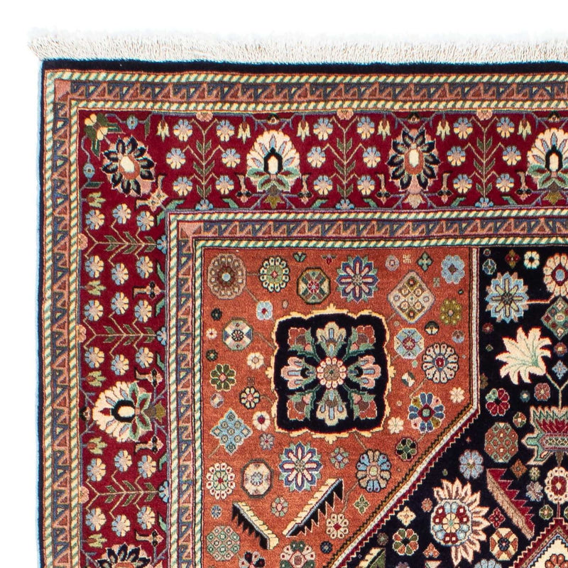 Tapis Gabbeh - Persan Kashkuli - 213 x 141 cm - bleu foncé